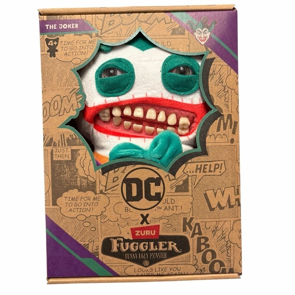 😈 DC x ZURU Fuggler Joker | Laboratory Misfits | 9” Funny Ugly Monster Plush - Picture 2 of 3